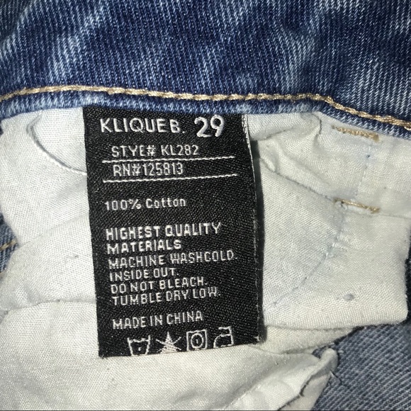 Klique B Jean Shorts - Picture 3 of 3
